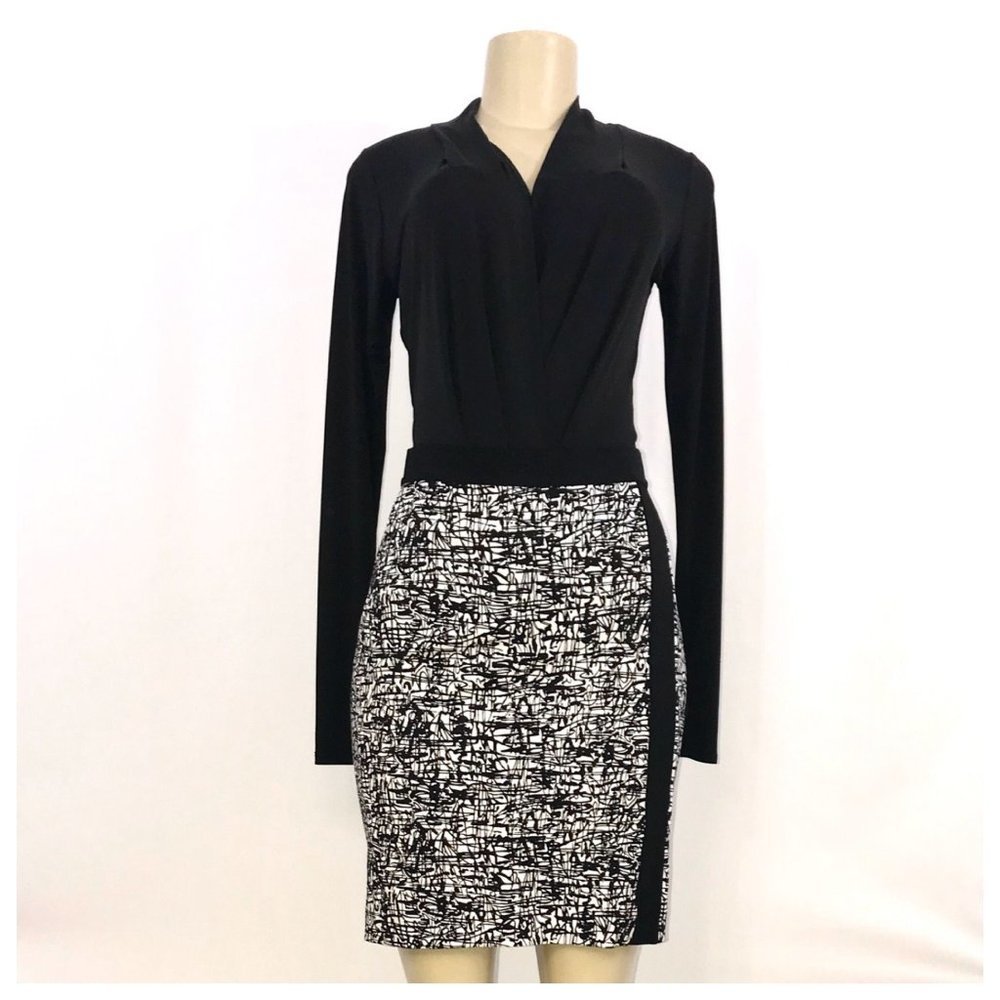 Black and White Straight Skirt Size 4